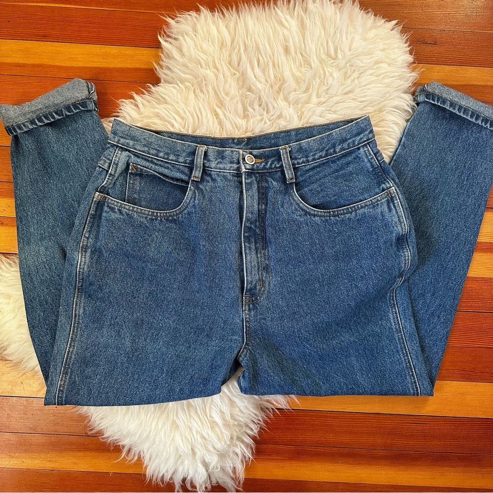 Vintage Bill Bass Straight Legged High Waisted Blue Denim Jeans